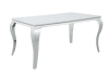 Carone Teal Chair 5 Piece Dining Set in Stainless Steel Finish by Coaster - 115081 - Image 2 of 0