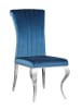 Carone Teal Chair 5 Piece Dining Set in Stainless Steel Finish by Coaster - 115081 - Image 3 of 0