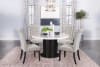 Sherry Round White Marble Top Table 5 Piece Dining Set in Rustic Espresso Finish by Coaster - 115490-S - Image 1 of 0