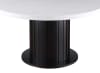 Sherry Round White Marble Top Table 5 Piece Dining Set in Rustic Espresso Finish by Coaster - 115490-S - Image 3 of 0