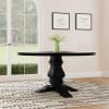 Florence 5 Piece Round Dining Room Set in Black and Light Khaki Finish by Coaster - COA-115530-100747 - Image 2 of 0