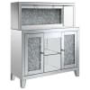 Yvaine 2 Door Mirrored Wine Cabinet With Faux Crystal Inlay by Coaster - 115585 - Image 2 of 0