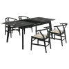 Crestmont 5 Piece Extension Leaf Dining Room Set in Black Finish by Coaster - COA-121251 - Image 2 of 0