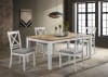 Hollis 5 Piece Rectangular Dining Room Set in Brown and White Finish by Coaster - COA-122241 - Image 1 of 0
