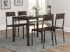 Lana 5 Piece Rectangular Dining Room Set in Brown and Black Finish by Coaster - COA-150505 - Image 1 of 0