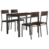 Lana 5 Piece Rectangular Dining Room Set in Brown and Black Finish by Coaster - COA-150505 - Image 2 of 0
