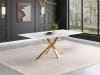 Venera 5 Piece Rectangular Marble Dining Room Set in White and Beige Finish by Coaster - COA-150541-108286 - Image 3 of 0