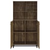 Mendoza Wine Cabinet in Rustic Oak Herringbone Finish by Coaster - 182082 - Image 5 of 0