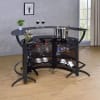 Contemporary Modular 3 Piece Black Metal Bar Unit by Coaster - 182135-S3 - Image 2 of 0
