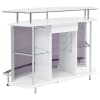 Gideon Crescent Shaped Glass Top Bar Unit in White High Gloss Lacquer Finish by Coaster - 182235 - Image 5 of 0