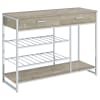 Melrose 2-Drawer Home Bar Storage with Wine Rack in Grey Finish by Coaster - COA-182275 - Image 2 of 0