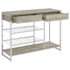 Melrose 2-Drawer Home Bar Storage with Wine Rack in Grey Finish by Coaster - COA-182275 - Image 3 of 0