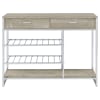 Melrose 2-Drawer Home Bar Storage with Wine Rack in Grey Finish by Coaster - COA-182275 - Image 4 of 0
