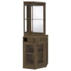Alviso Corner Bar Cabinet in Rustic Oak Finish by Coaster - 182303 - Image 2 of 0
