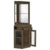 Alviso Corner Bar Cabinet in Rustic Oak Finish by Coaster - 182303 - Image 3 of 0