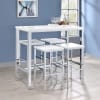 Natividad 5 Piece Bar Set in White High Gloss and Chrome Finish by Coaster - 182525 - Image 1 of 0