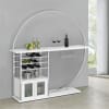 Risley 2-Door Circular LED Wine Cabinet in White High Gloss Finish by Coaster - COA-182798 - Image 1 of 0
