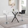 Kenzo Round Metal Top Bar Table 3 Piece Set in Silver and Sandy Black Finish by Coaster - 182861 - Image 1 of 0