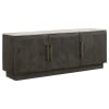 Dennis Marble Top 3-Door Sideboard Buffet in Tobacco Grey and White Marble Finish by Coaster - COA-190655 - Image 1 of 0