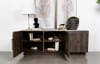 Dennis Marble Top 3-Door Sideboard Buffet in Tobacco Grey and White Marble Finish by Coaster - COA-190655 - Image 3 of 0