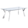Alaia Rectangular Glass Top Dining Table 7 Piece Set in Chrome Finish by Coaster - 190711 - Image 2 of 0