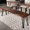 Neve Live Edge Table 5 Piece Dining Set in Sheesham Grey Finish by Coaster - 193861 - Image 5 of 0