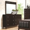 Carlton Upholstered Bed in Cappuccino Finish by Coaster - 202091Q - Image 3 of 0