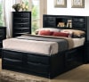 Briana 6 Piece Bookcase Bed Bedroom Set in Black Finish by Coaster - 202701 - Image 3 of 0