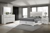 Miranda Upholstered Queen Panel Bed in White Finish by Coaster - COA-205110Q - Image 2 of 0