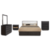 Leandro 6 Piece Queen Bedroom Set in Burnished Black Finish by Coaster - 222491Q-S4 - Image 3 of 0