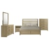 Hendricks 6 Piece Queen Bedroom Set in Light Oak Finish by Coaster - 222651Q-S4 - Image 3 of 0