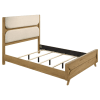 Bennett Queen Upholstered Panel Bed in Light Oak Finish by Coaster - 222901Q - Image 4 of 0
