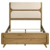 Bennett Queen Upholstered Panel Bed in Light Oak Finish by Coaster - 222901Q - Image 5 of 0