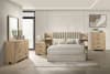 Arielle Queen Upholstered Bookcase Bed in Light Tan and Light Oak Finish by Coaster - 223111Q - Image 2 of 0