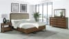 Maderia Upholstered Queen Panel Bed in Walnut Finish by Coaster - COA-223321Q - Image 2 of 0