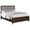 Welsley Upholstered Queen Bed in Walnut Finish by Coaster - COA-223441Q - Image 3 of 0