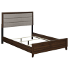Welsley Upholstered Queen Bed in Walnut Finish by Coaster - COA-223441Q - Image 4 of 0