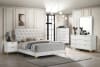 Kendall Upholstered Bed 6 Piece Bedroom Set in White Finish by Coaster - 224401 - Image 1 of 0