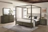 Gran Park 6 Piece Canopy Queen Bedroom Set in Dark Cocoa Finish by Coaster - COA-224931 - Image 1 of 0
