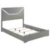 Ives 6 Piece Queen Bedroom Set in Grey High Gloss Finish by Coaster - 224971Q-S4 - Image 4 of 0