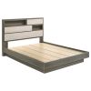 Fenwick Queen Bed with Bookcase Headboard in Grey Oak Finish by Coaster - COA-224981Q - Image 3 of 0