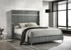 Lucia Upholstered Queen Wingback Bed in Grey and Black Finish by Coaster - COA-224991Q - Image 1 of 0