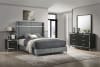 Lucia Upholstered Queen Wingback Bed in Grey and Black Finish by Coaster - COA-224991Q - Image 2 of 0