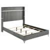 Lucia Upholstered Queen Wingback Bed in Grey and Black Finish by Coaster - COA-224991Q - Image 4 of 0