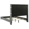 Lucia Upholstered Queen Wingback Bed in Grey and Black Finish by Coaster - COA-224991Q - Image 5 of 0