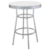 Theodore Round Top Bar Table 3 Piece Set in Chrome and Glossy White Finish by Coaster - 2300 - Image 3 of 0