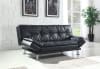 Dilleston Sofa Bed in Black Leatherette Upholstery by Coaster - 300281 - Image 2 of 0