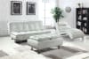 Dilleston Sofa Bed in White Leatherette Upholstery by Coaster - 300291 - Image 1 of 0