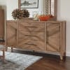 Benicia Grey Fabric Upholstered Bed by Scott Living - 300705Q - Image 4 of 0