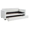 Patricia Boucle Upholstered Twin Day Bed with Trundle in White Boucle Fabric by Coaster - COA-300716 - Image 2 of 0